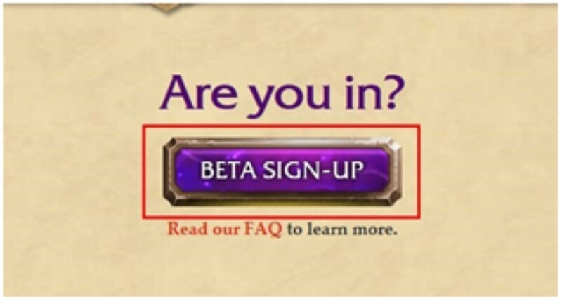 Hearthstone, beta sign-up