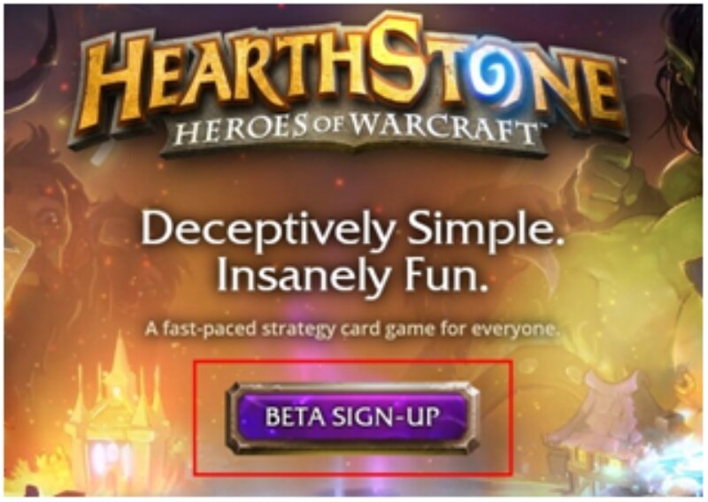 Hearthstone, beta sign-up